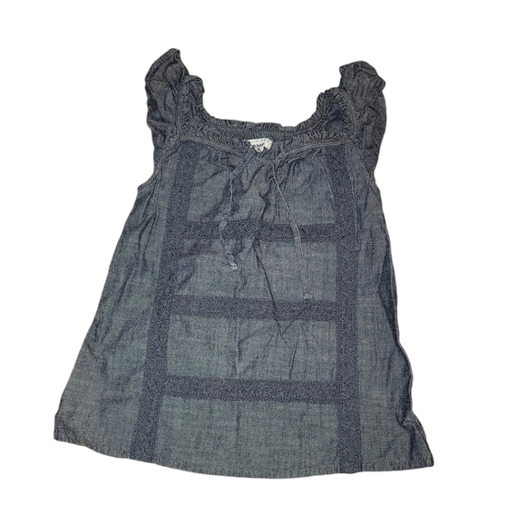 5/$10 Old Navy size small (6-7) blue peasant top - Picture 4 of 10